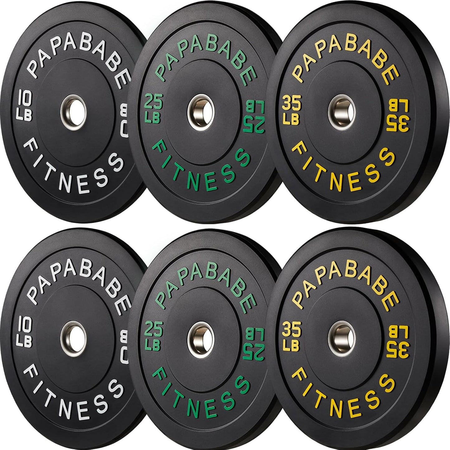 Papababe Weight Plates Set for Barbell Strength Training