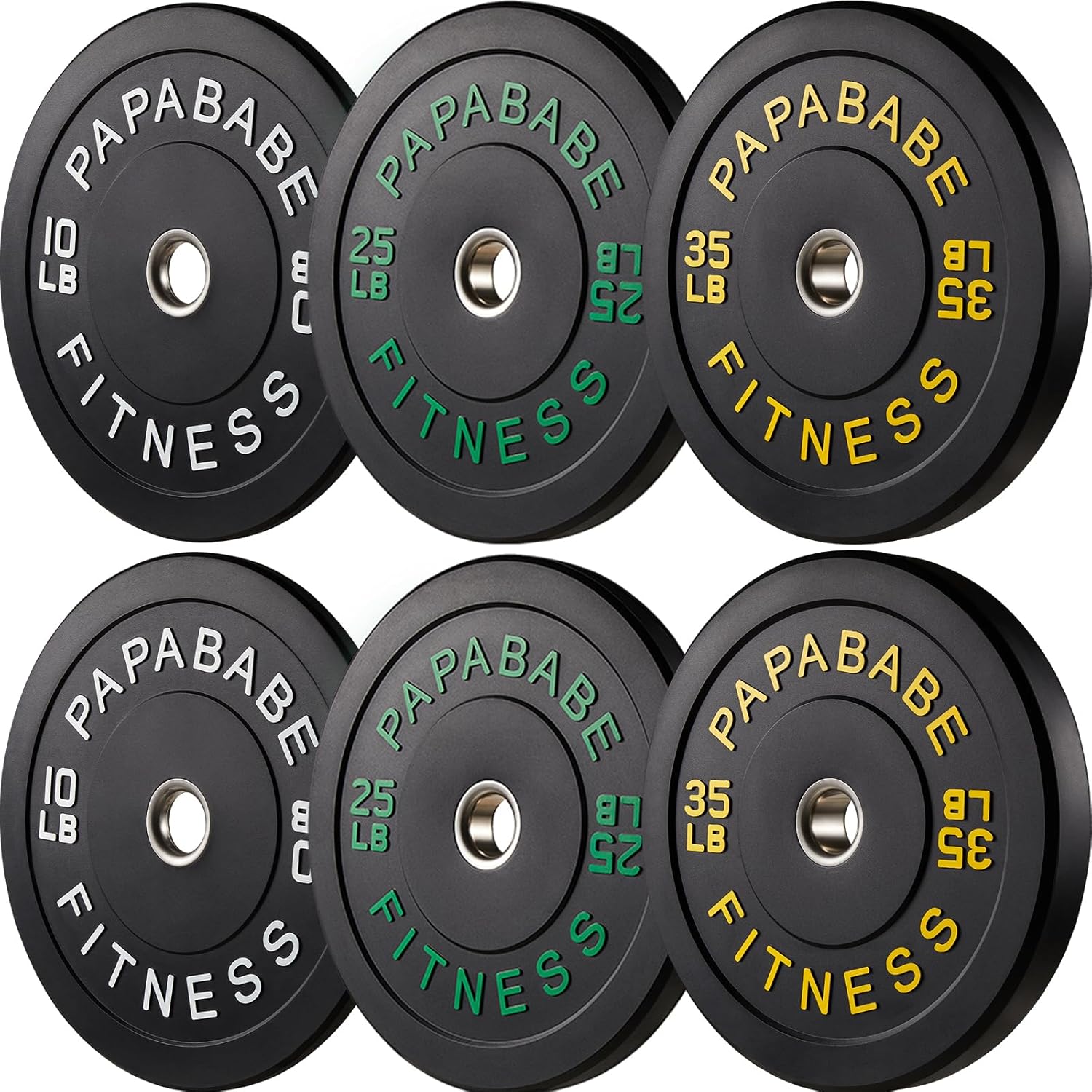 Papababe Weight Plates Set for Barbell Strength Training