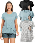 Rnxrbb 3 Pack Women's Nursing Tops for Breastfeeding - Comfortable is