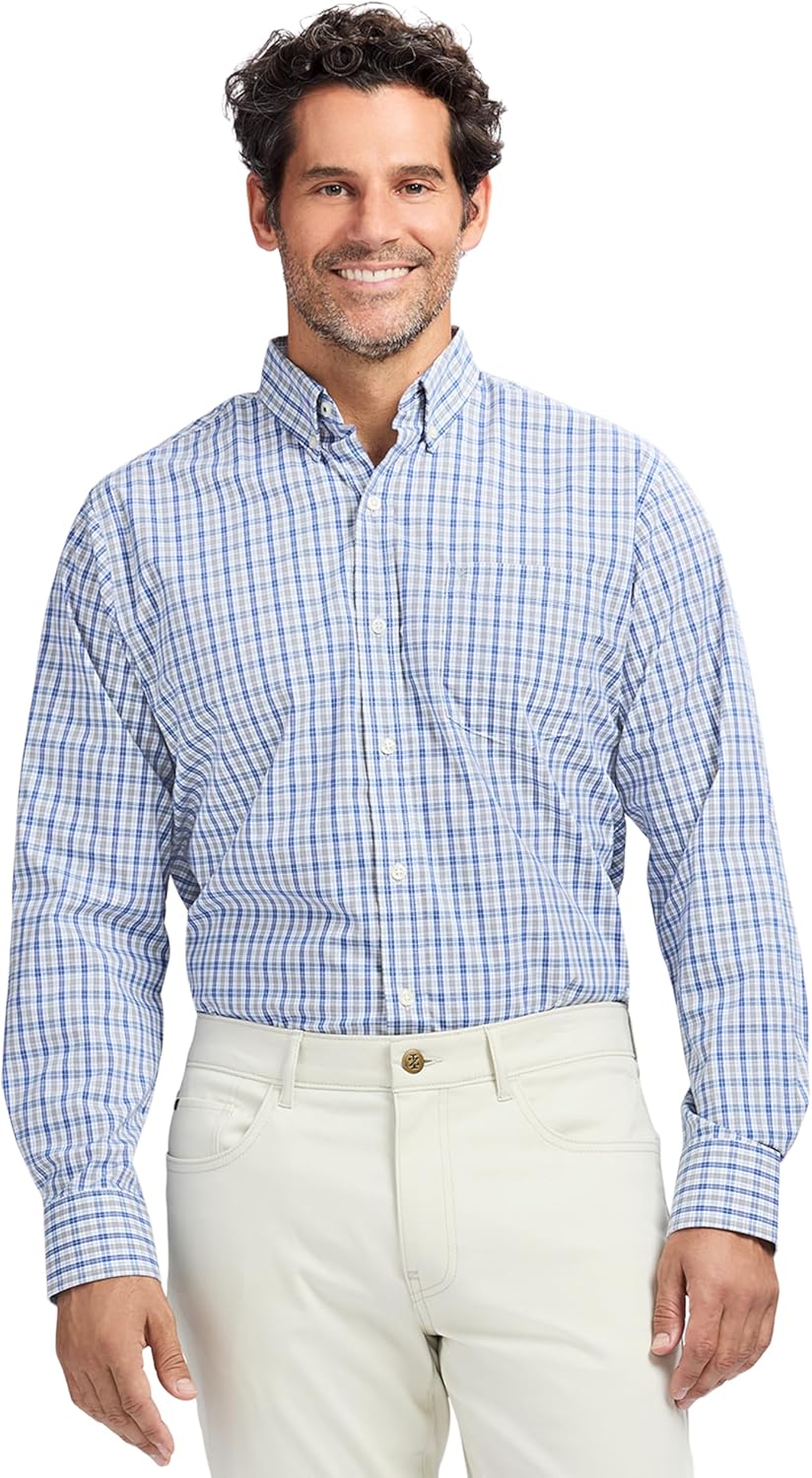 Izod Mens Performance Comfort Long Sleeve Shirt for All Occasions