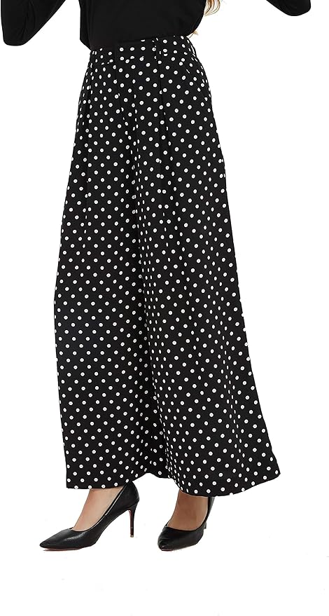 Tronjori Women High Waist Casual Wide Leg Long Palazzo Pants
