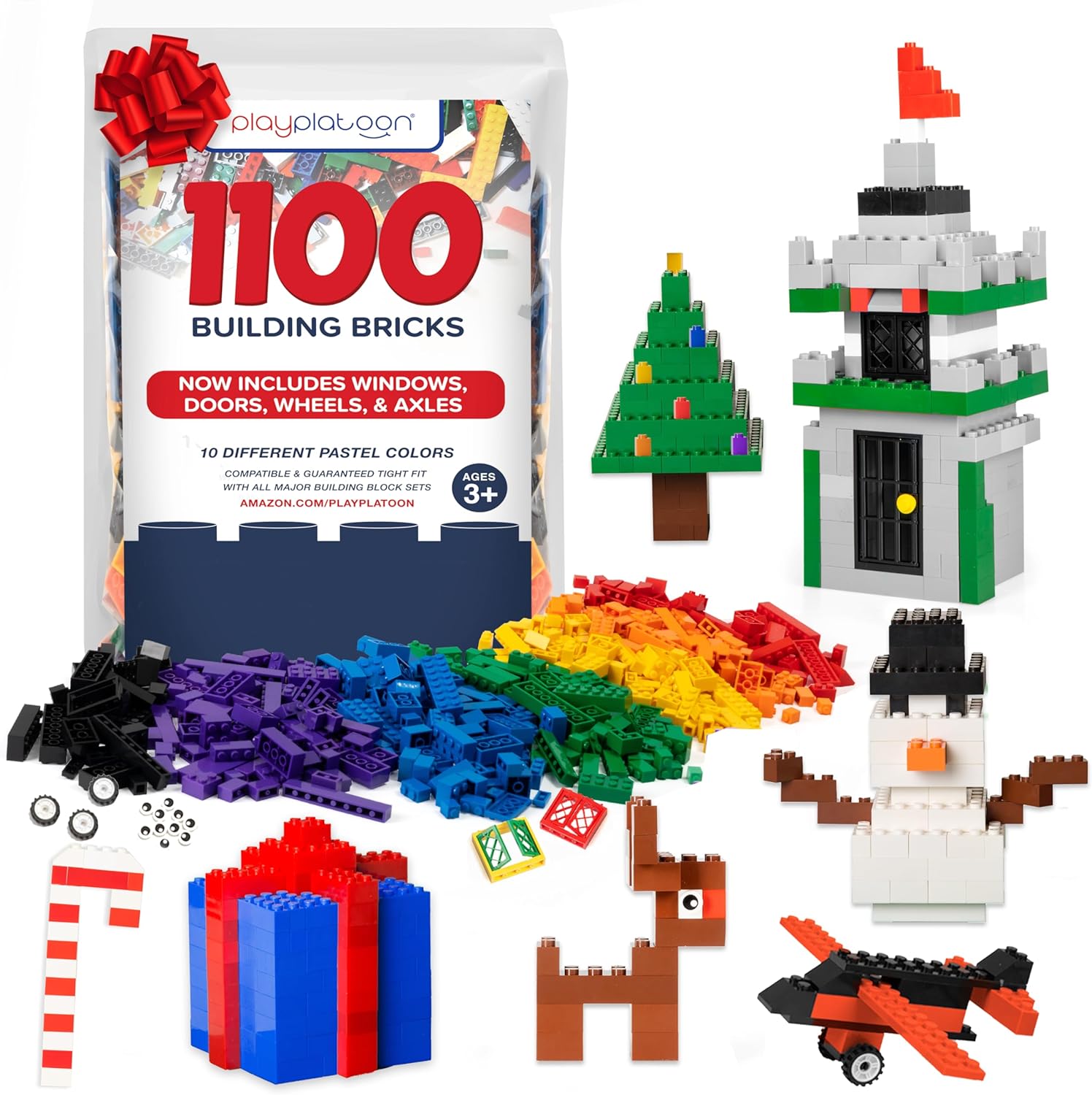 1100 Pieces Building Bricks Set - Classic Color Blocks for Fun