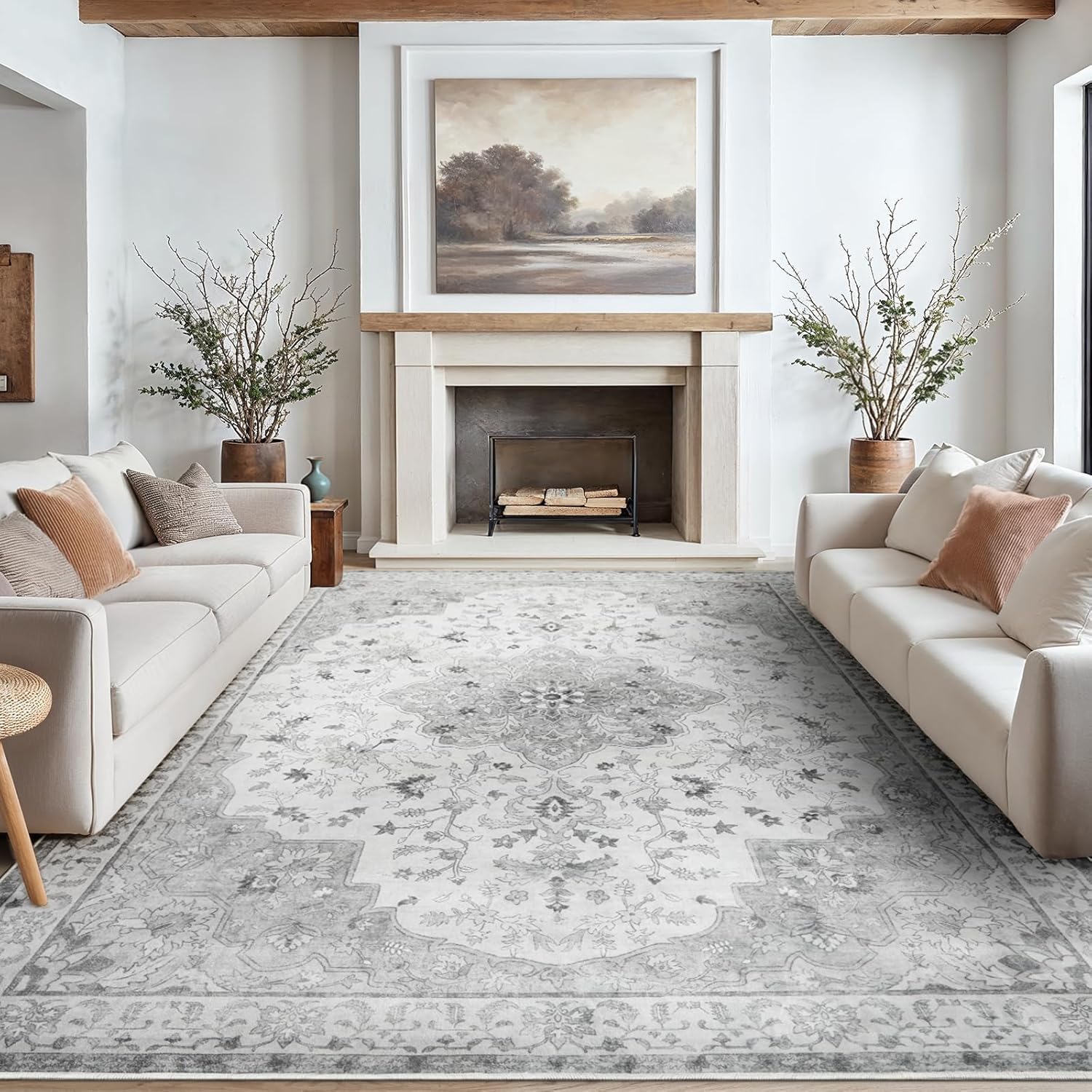 Amada Non-Slip Washable Area Rug - Soft & Durable Home Essential