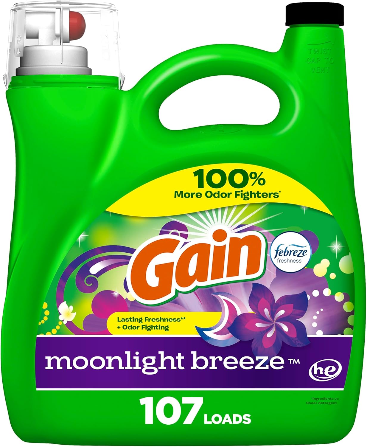 Gain Moonlight Breeze Liquid Detergent, 107 Loads