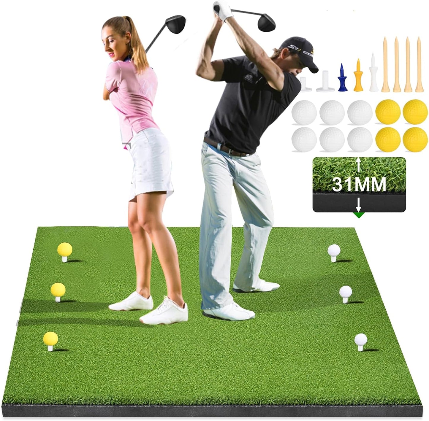Premium Thickening Golf Mat Set - Improve Your Swing!