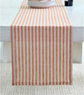 Solino Home Table Runner 72 in Amalfi Stripe Pumpkin and Natural