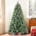 Blusxwish 7ft Snow Tips Christmas Tree with Pine Cones - Easy Setup