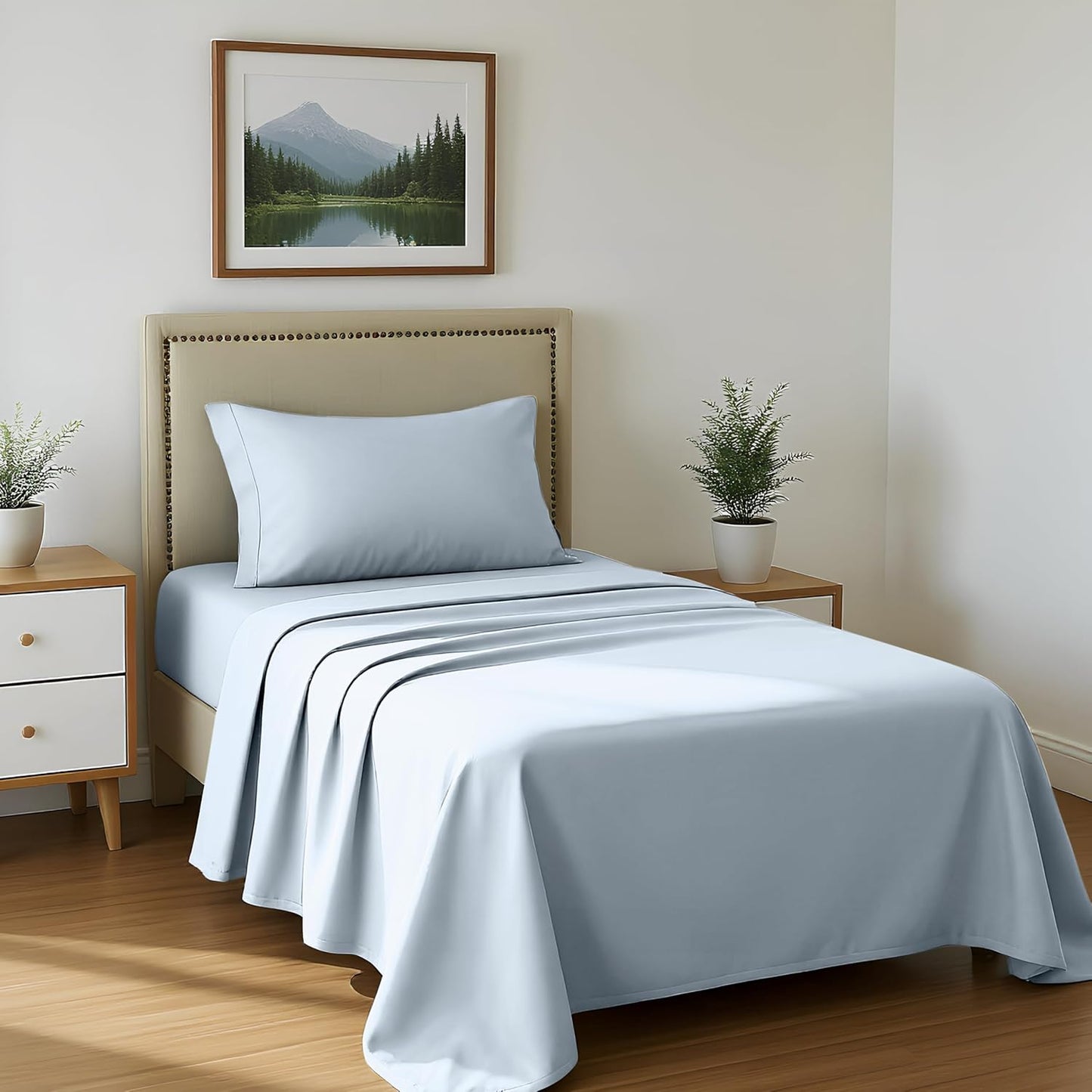 Luxurious 100% Egyptian Cotton Twin XL Sheets Set for Comfort