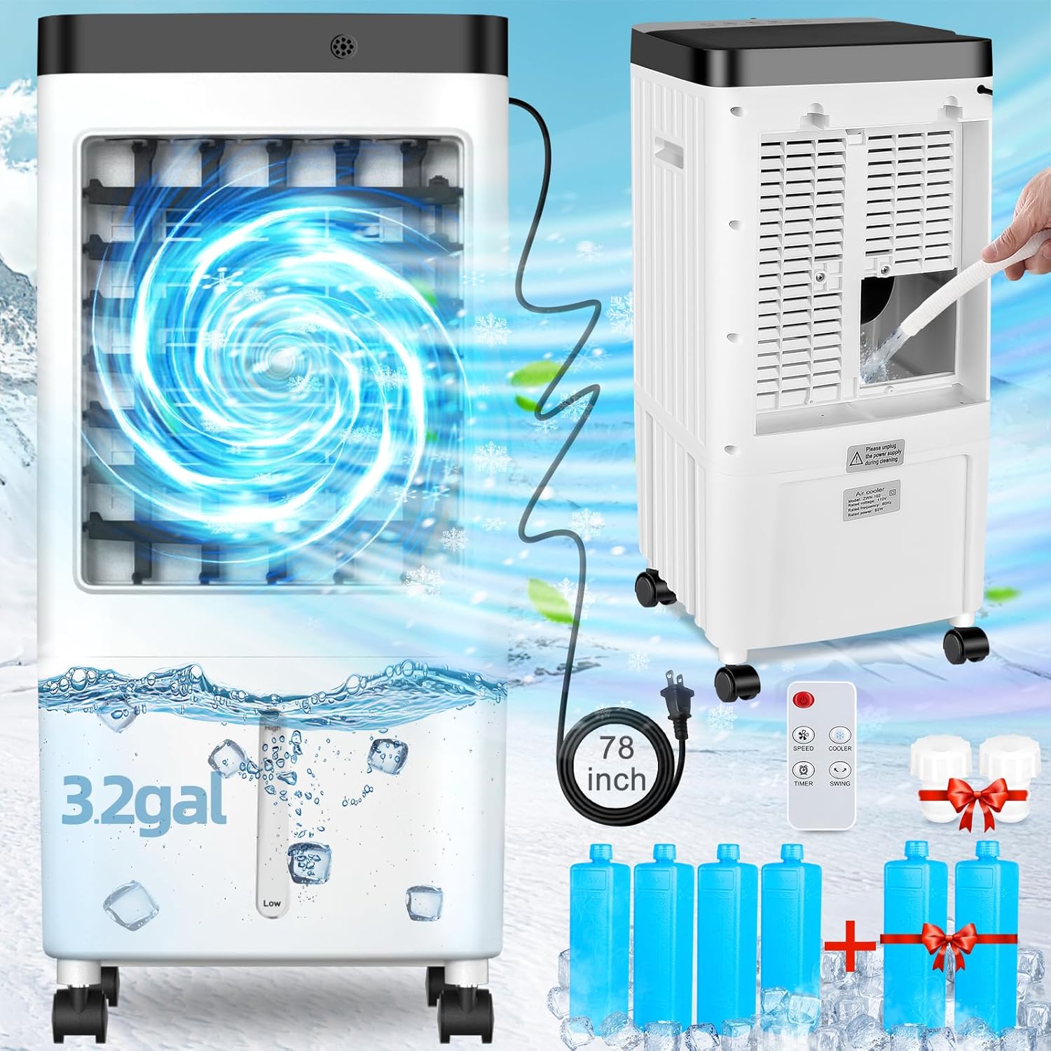 2024 Upgraded Portable Air Conditioner for Efficient Cooling