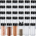 Jadive 36 Pcs 8.5 oz Plastic Spice Jars with Shaker Lids - Organized