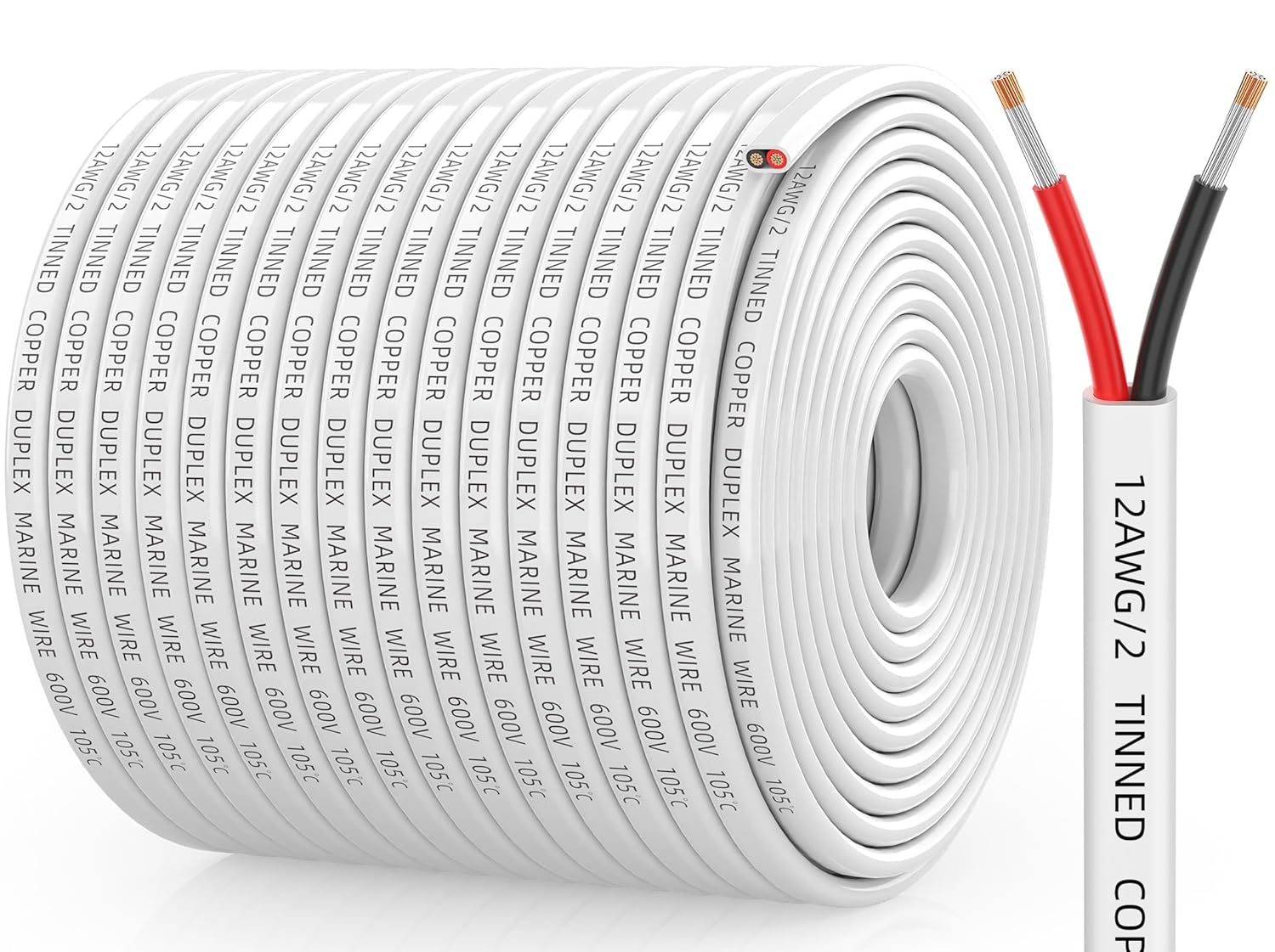 12 Gauge Marine Wire for Boats, RVs, and Solar Applications