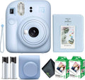 Instax Mini 12 Instant Camera Pastel Blue Bundle with Film