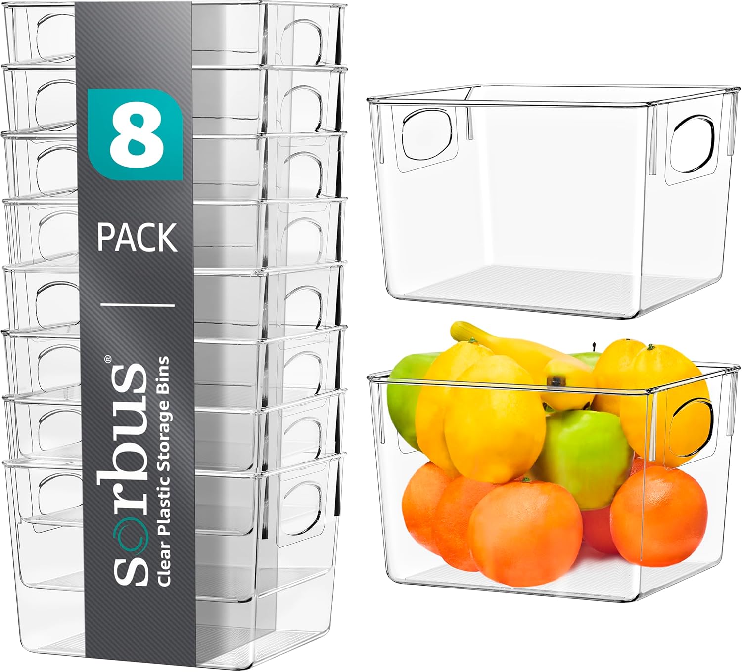 Sorbus Clear Plastic Storage Bins for Versatile Organization