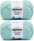 Bernat Blanket Sparkle Aqua Yarn 2-Pack - Super Bulky Comfort