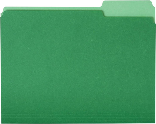 Organize in Style:  Basics Bright Green Folders