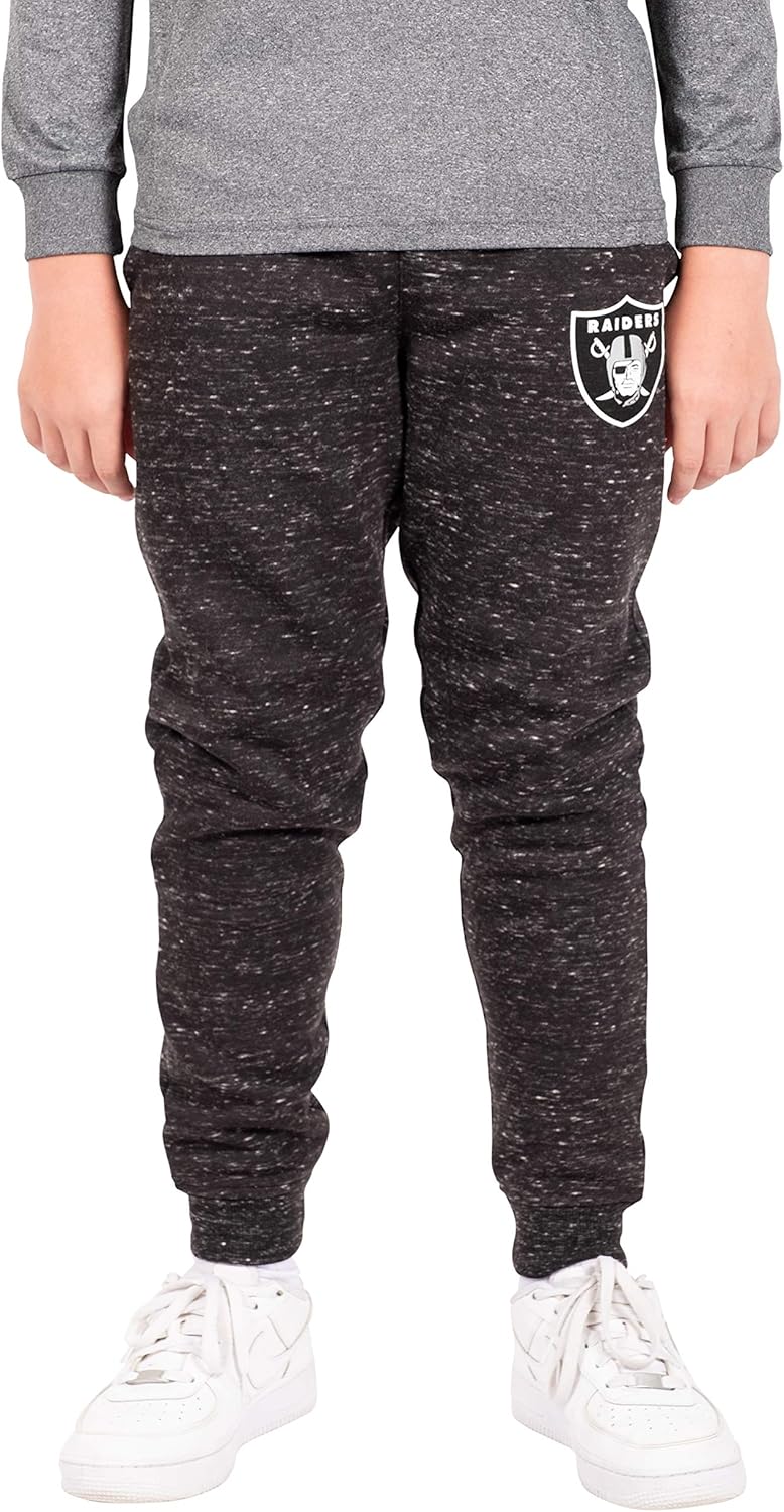 Ultra Game NFL Black Snow Fleece Jogger Sweatpants for Comfort