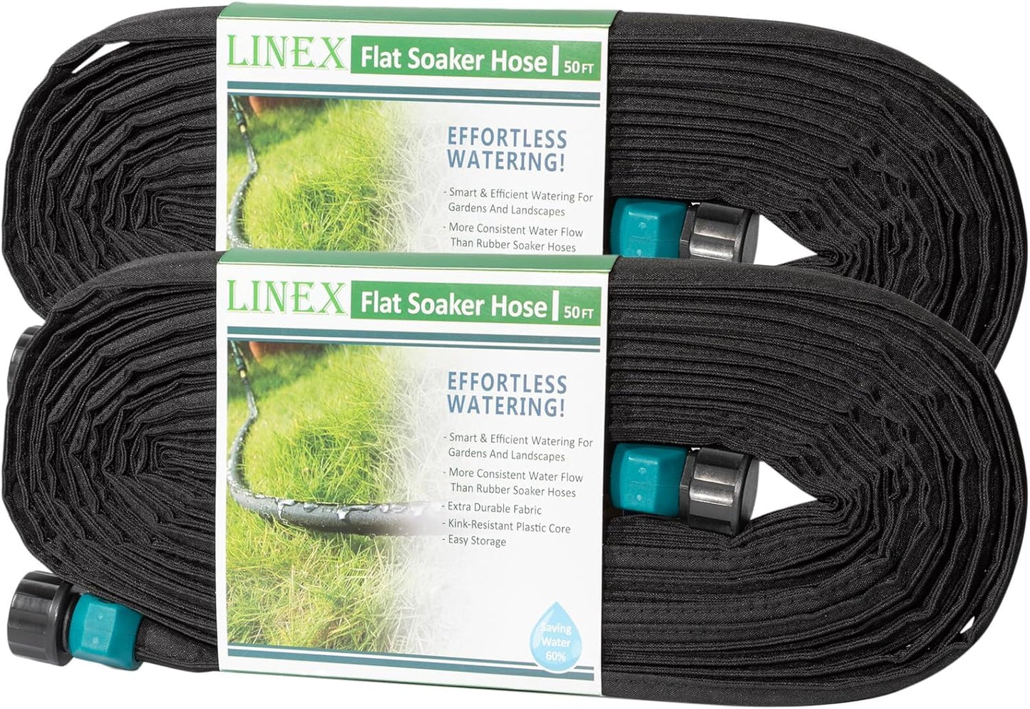 LINEX Flat Soaker Hose 100 ft for Efficient Garden Irrigation