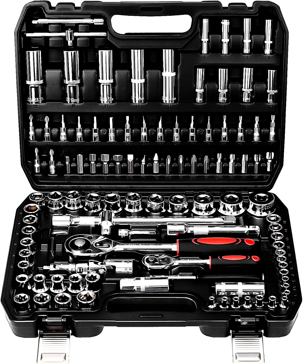 TLGREEN 108 Pcs Mechanic Socket Tool Kit for Car Garage Use