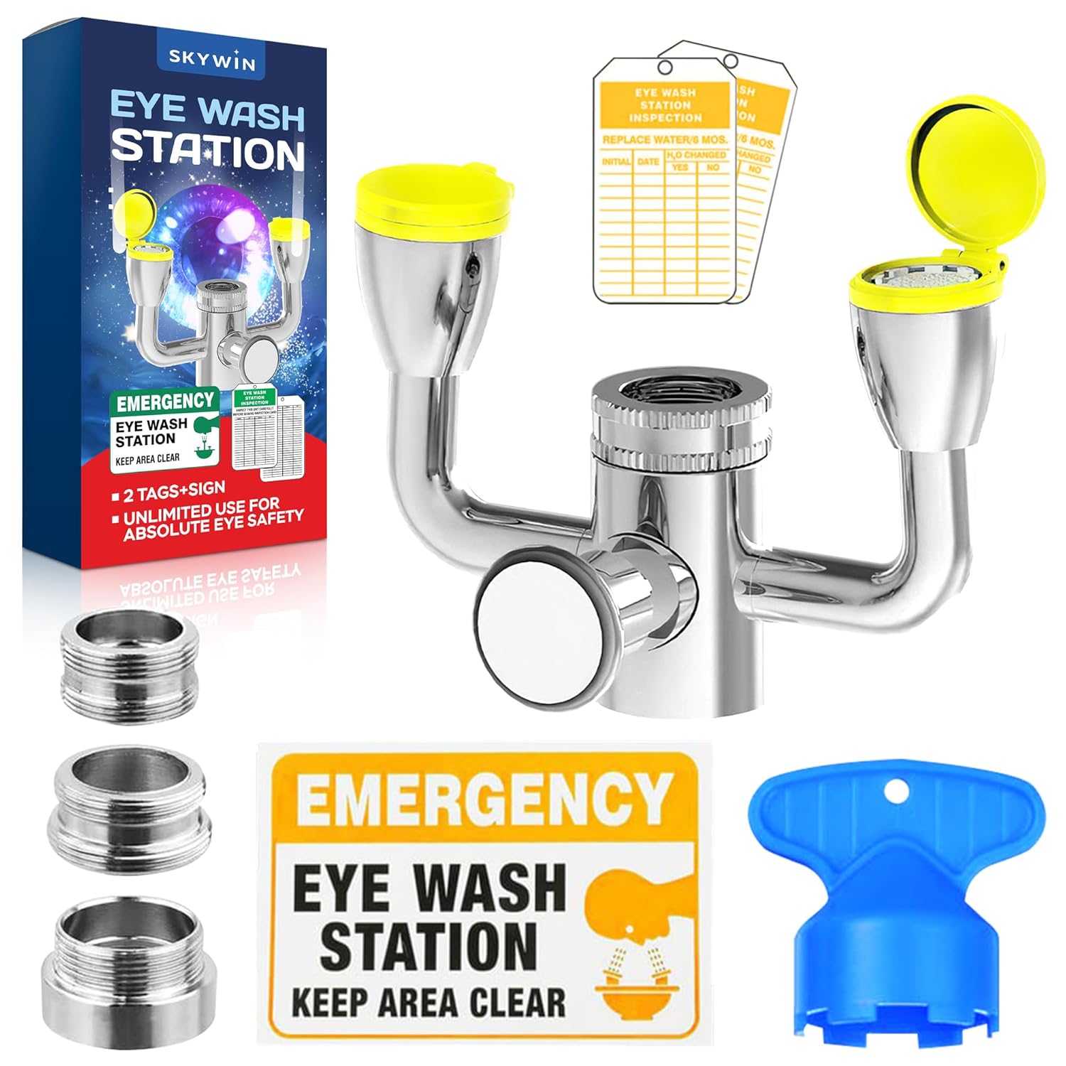 TidyFriend Eye Wash Kit - Emergency Eye Wash Station for Sinks