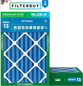16x25x4 MERV 13 Air Filter 2-Pack - Smoke & Allergy Defense