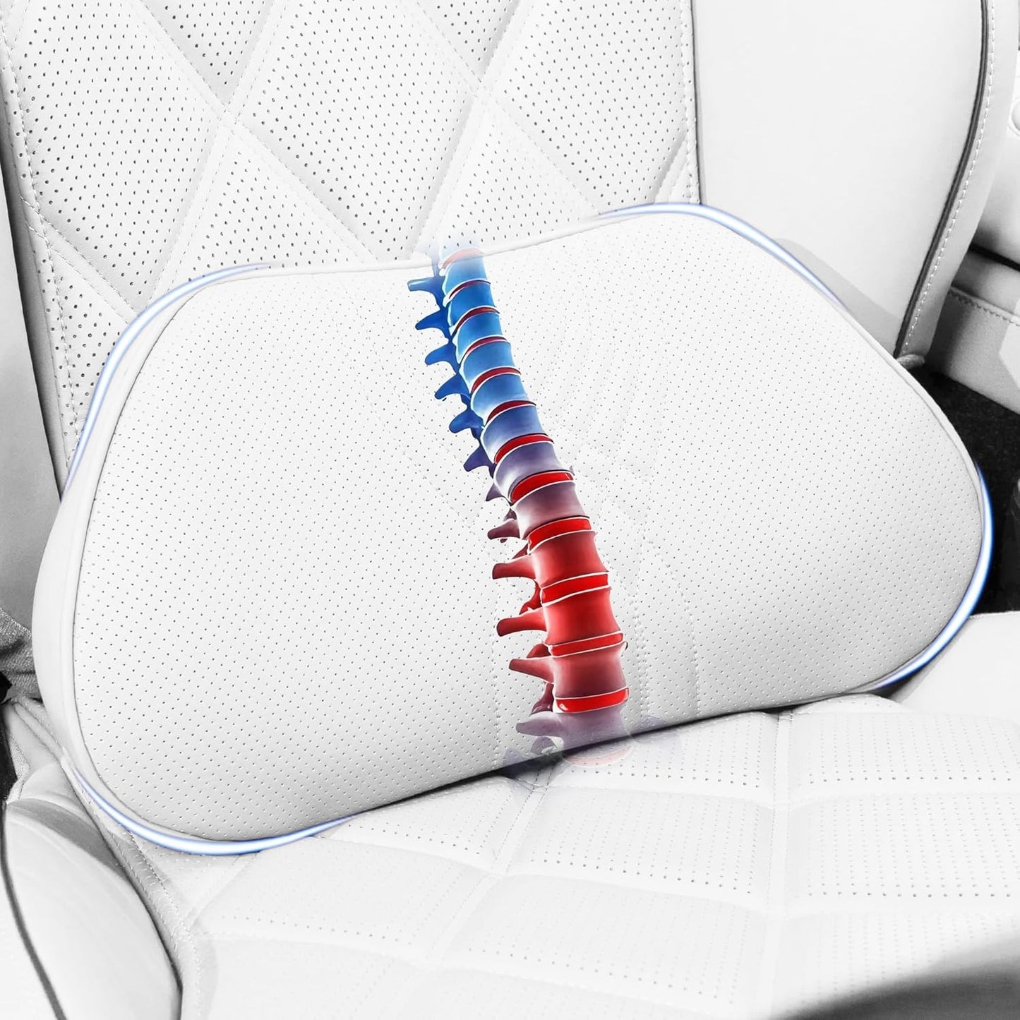 Lumbar Support Pillow for Car Seat and Office Chair Comfort