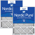 Nordic Pure 16x25x5 MERV 12 Replacement Air Filters 2 Pack - Cleaner