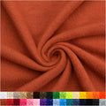 Pico Textiles Rust Solid Fleece Fabric Bolt - 20 Yards, Soft Medium