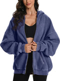 FAIABLE Double Zip Up Hoodie Oversized Acid Wash Heavyweight
