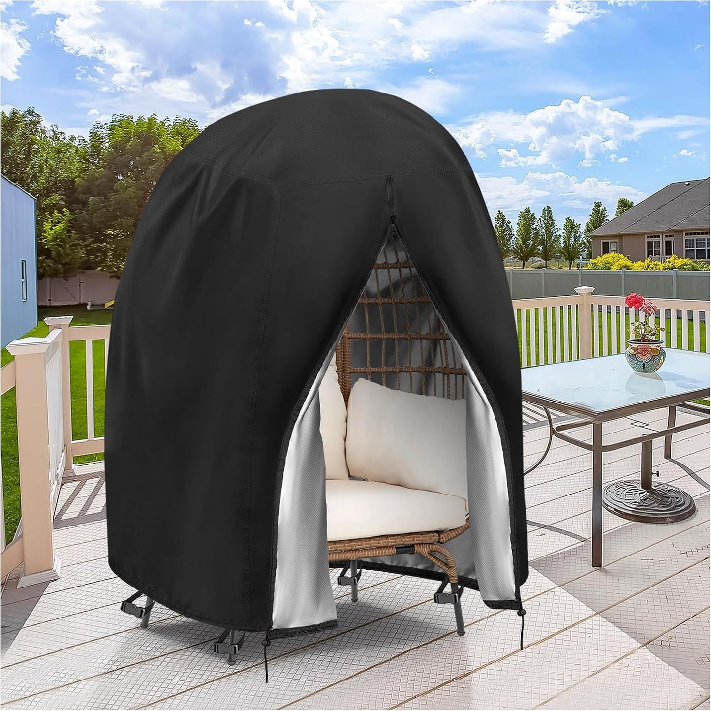Outdoor Egg Chair Cover for Double Egg Chairs - Waterproof & Durable