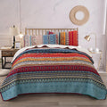 Bohemian Quilt Set California King - Soft Microfiber All-Season Quilt