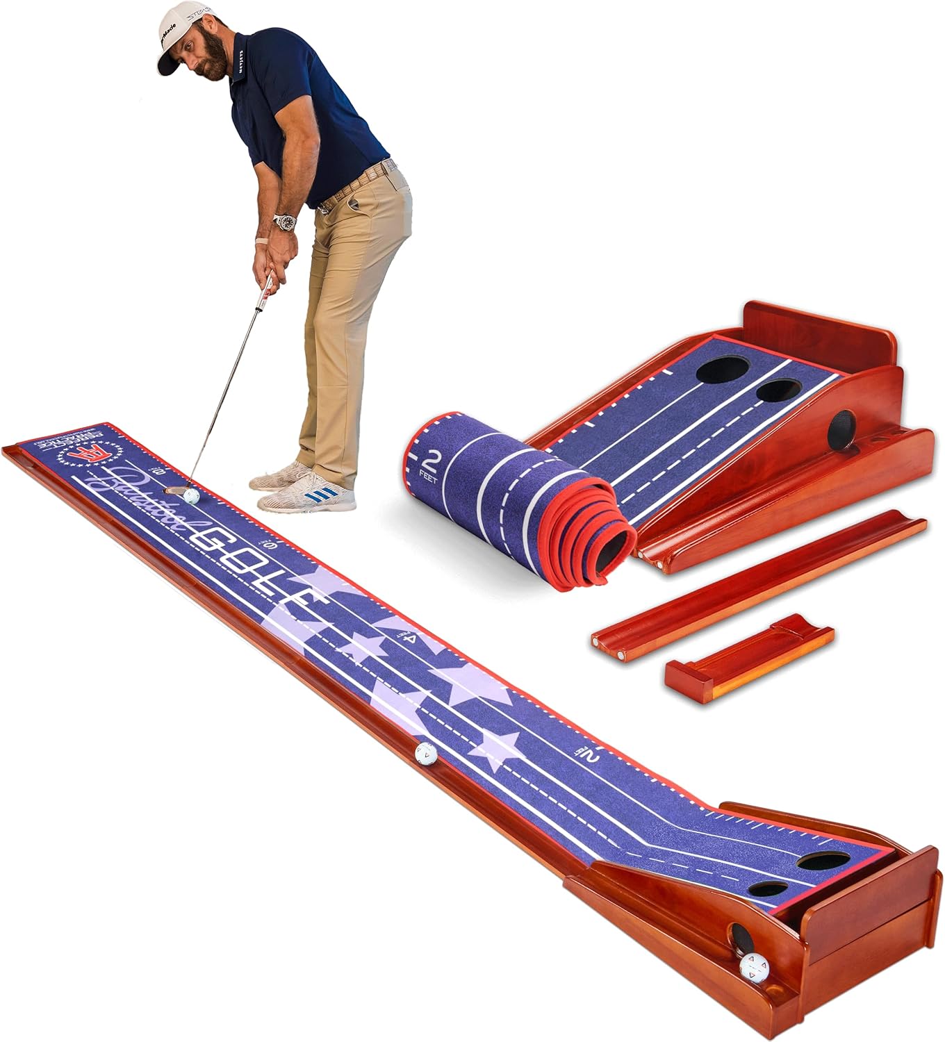 Portable 9.5ft Golf Putting Mat - Perfect Your Putts Anywhere!