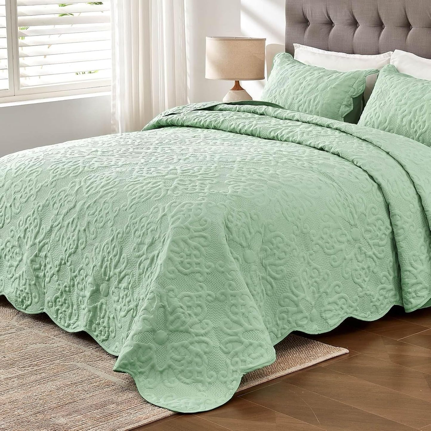 Oversized King Bedspreads 128x120 for Tall Bed Lightweight Set