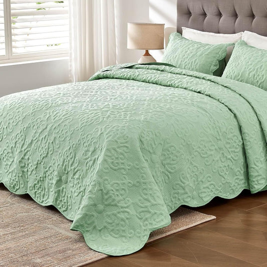 Oversized King Bedspreads 128x120 for Tall Bed Lightweight Set