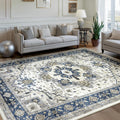 Machine Washable Area Rug 8x10 for Vintage Living Room Style