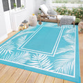 Bsmathom Waterproof Outdoor Rug 8x10 Reversible Boho - Durable Patio