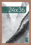 MCS Museum Poster Frame 24x36 Medium Oak - Bold Gallery Display