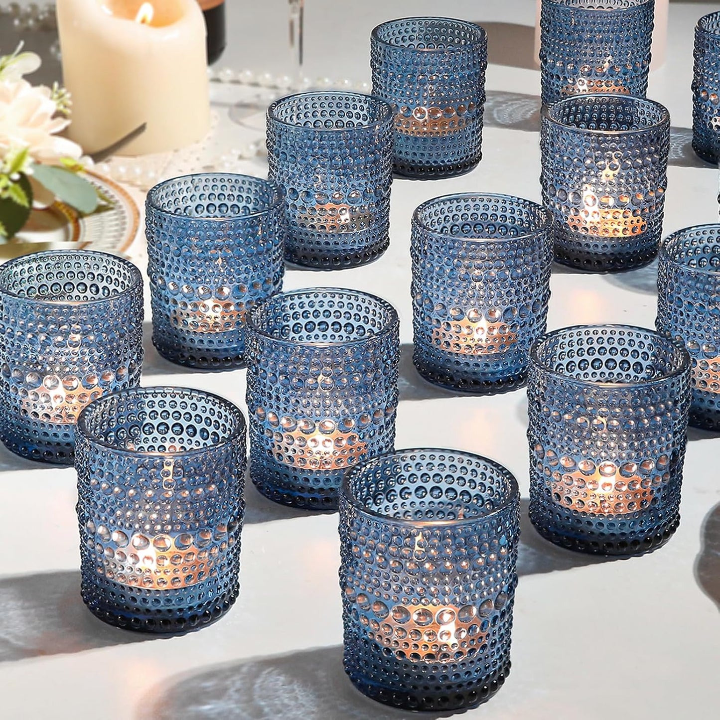 48 Pack Votive Candle Holders for Weddings and Home Decor