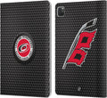 NHL Puck Texture Carolina Hurricanes Leather Wallet Case for iPad Pro