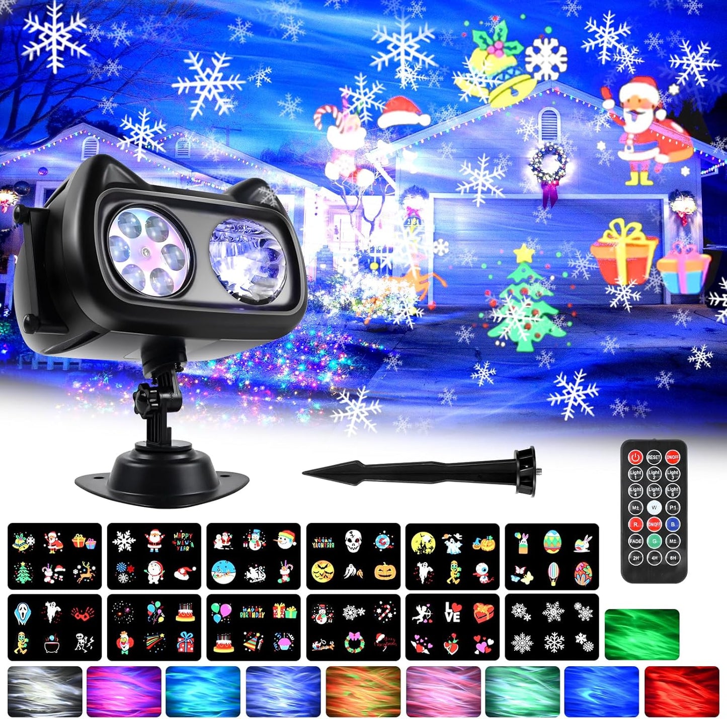 2024 Upgrade HD Ocean Wave Projector for Festive Decor