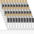 10 ml Glass Perfume Bottles 60 Pack - Gold Silver Black Spray
