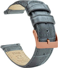 22mm Tropical-Style Leather Watch Band - Quick Release - Classic Fit