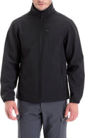 Men's Softshell Jacket Fleece Lined Windbreaker - Lightweight, Water