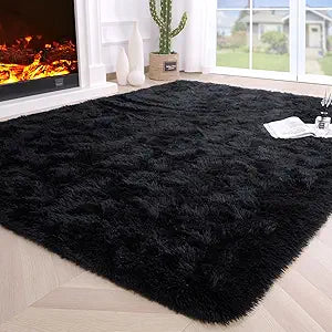 Noahas Fluffy Bedroom Rug Carpet, Soft Shaggy Fuzzy Rugs