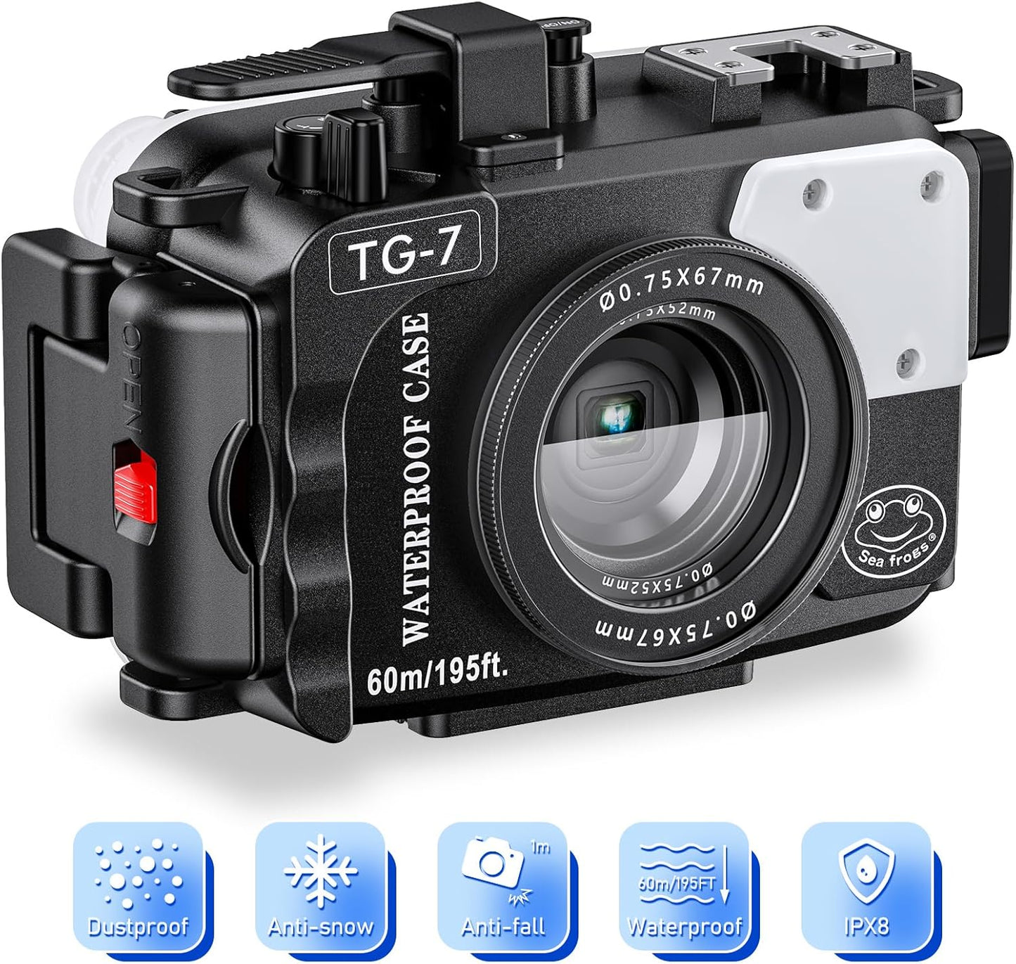 Seafrogs Underwater Camera Housing for Olympus TG-7 - 60m Depth