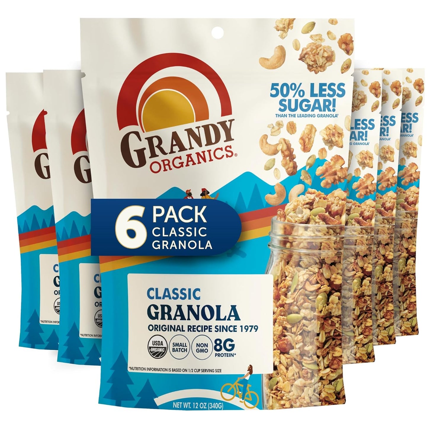 Grandy Organics Classic Granola - Low Sugar, Organic Cereal