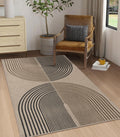 Easy Jute Rainbow Area Rug 3x5 - Washable Non-Slip Entryway Rug
