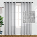 Light Grey Curtains 84 Inch Length for Living Room Set 2 Panels