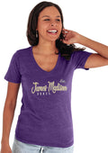 James Madison Dukes Womens Premium V-Neck Tri Blend T Shirt