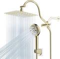Hibbent All Metal Shower Head Combo 10x9in Rainfall + Handheld - High