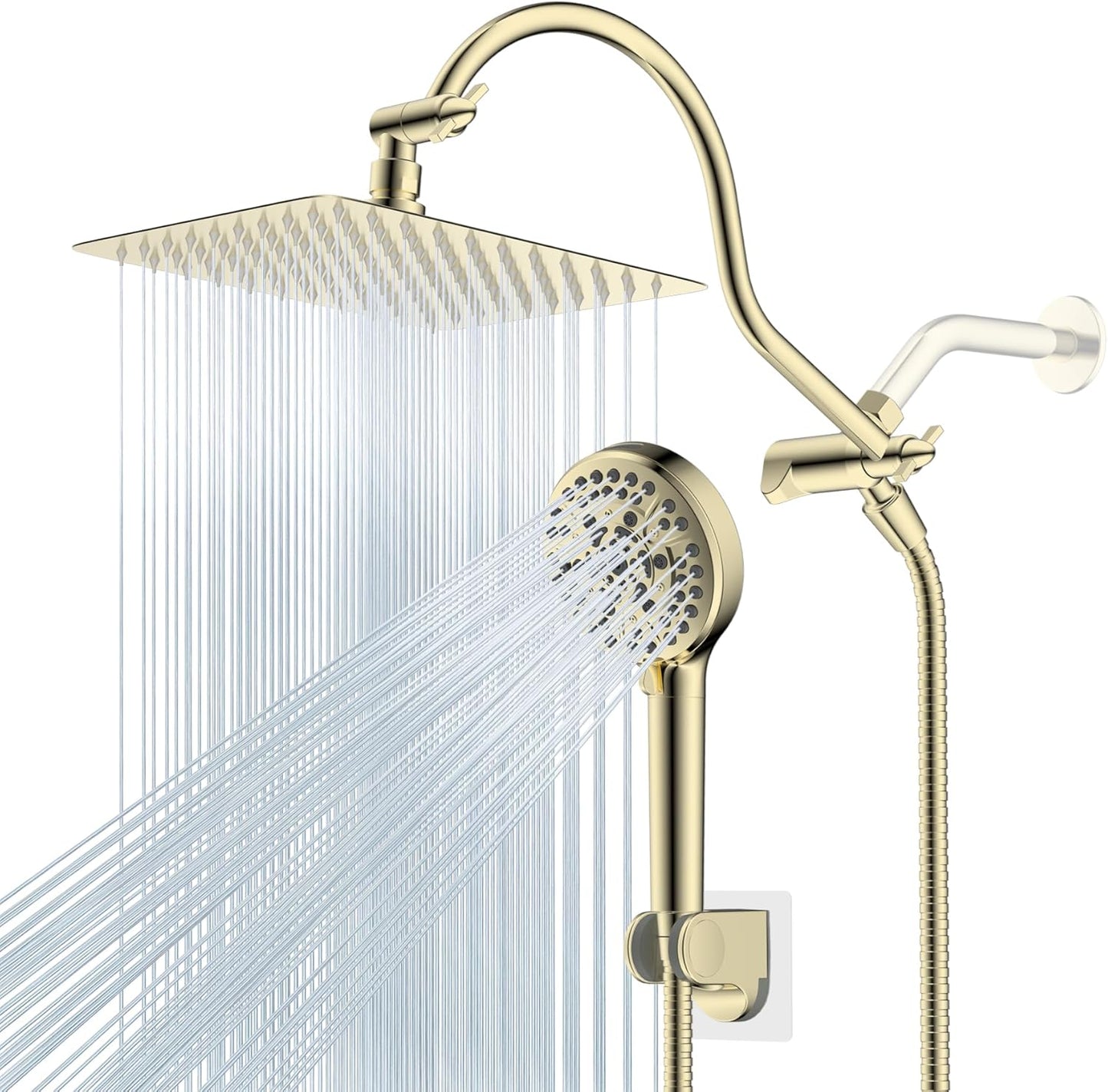 Hibbent 10ft' High Pressure Rainfall Shower Head Combo Review